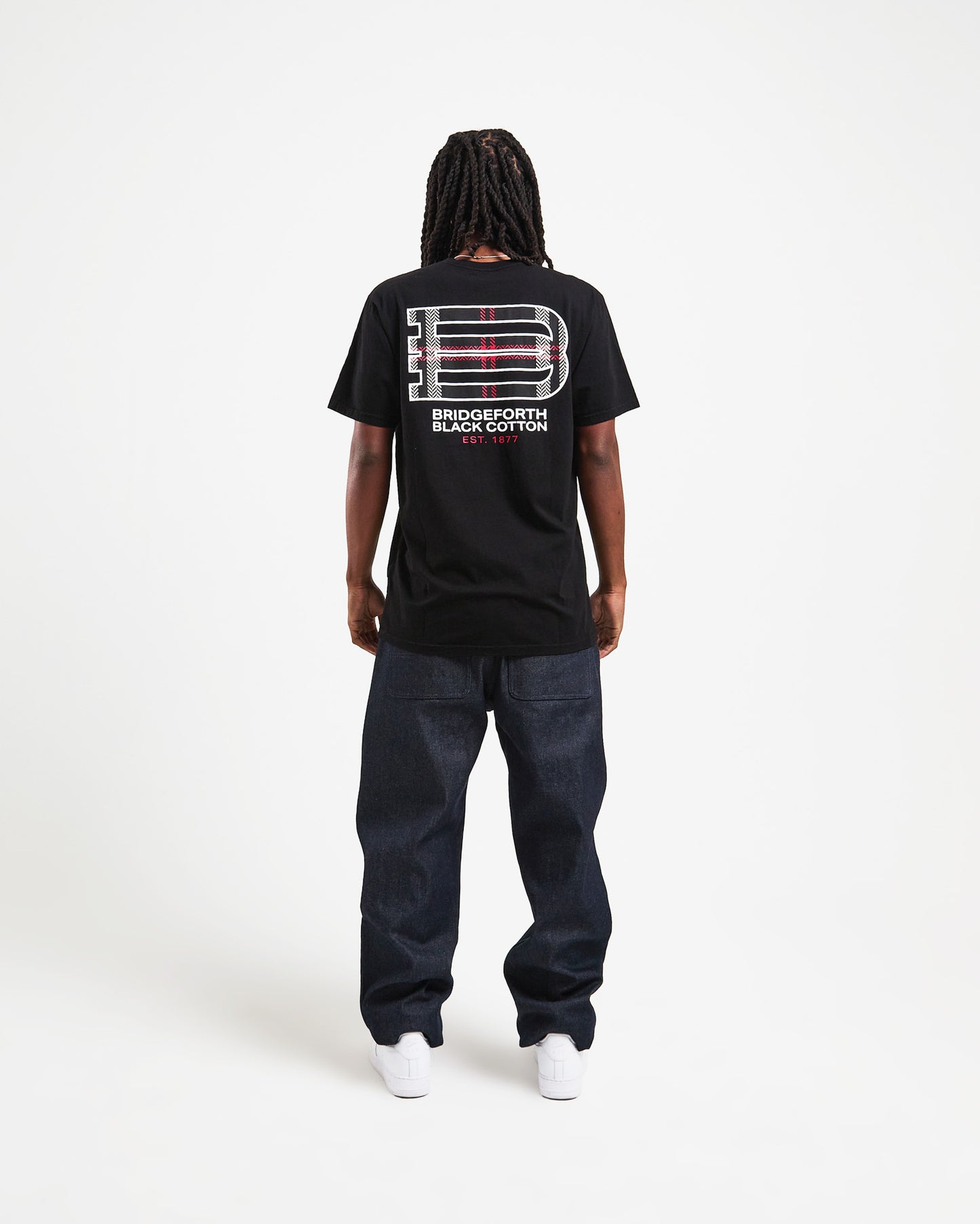 PLAID B EMBLEM SS TEE