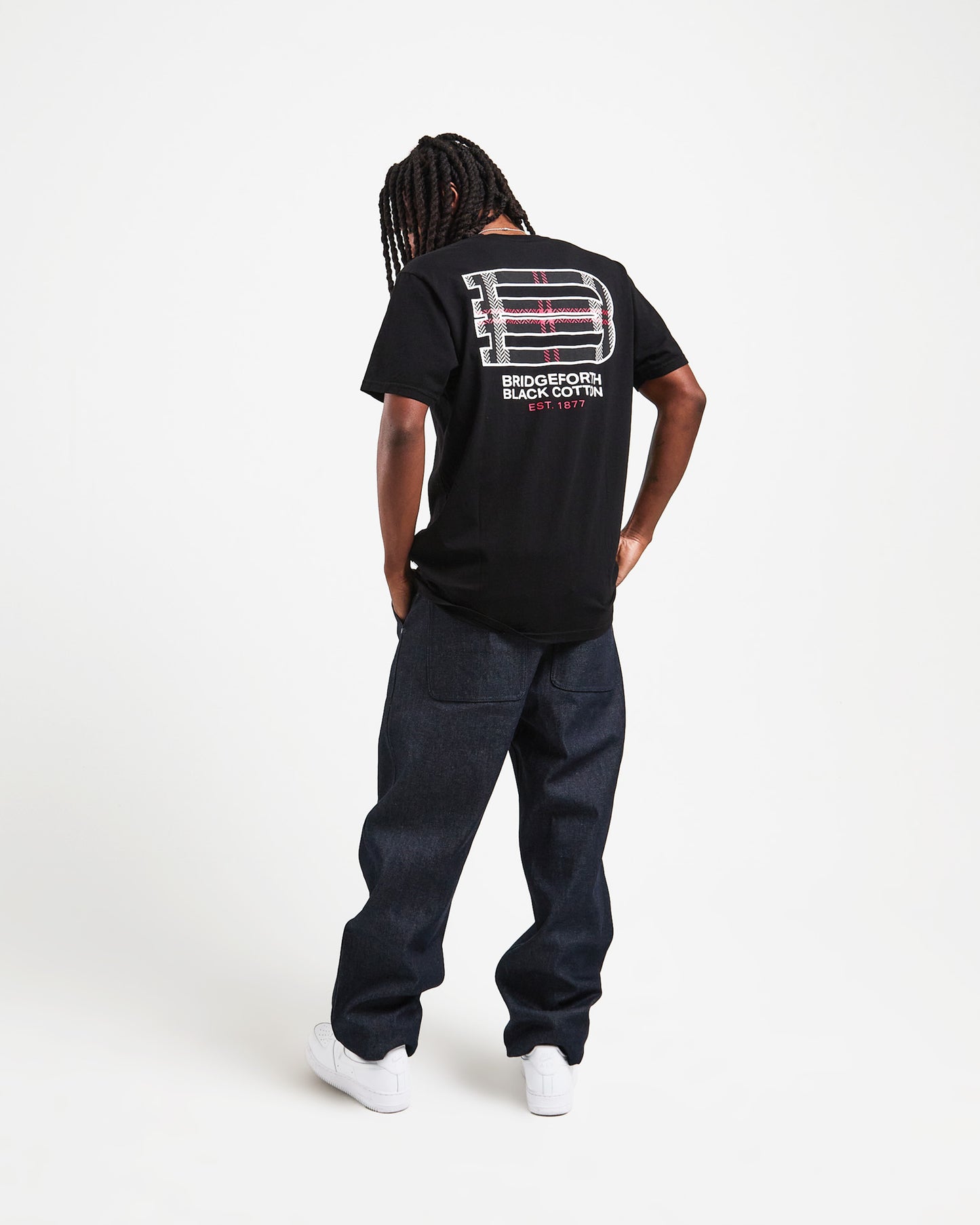 PLAID B EMBLEM SS TEE