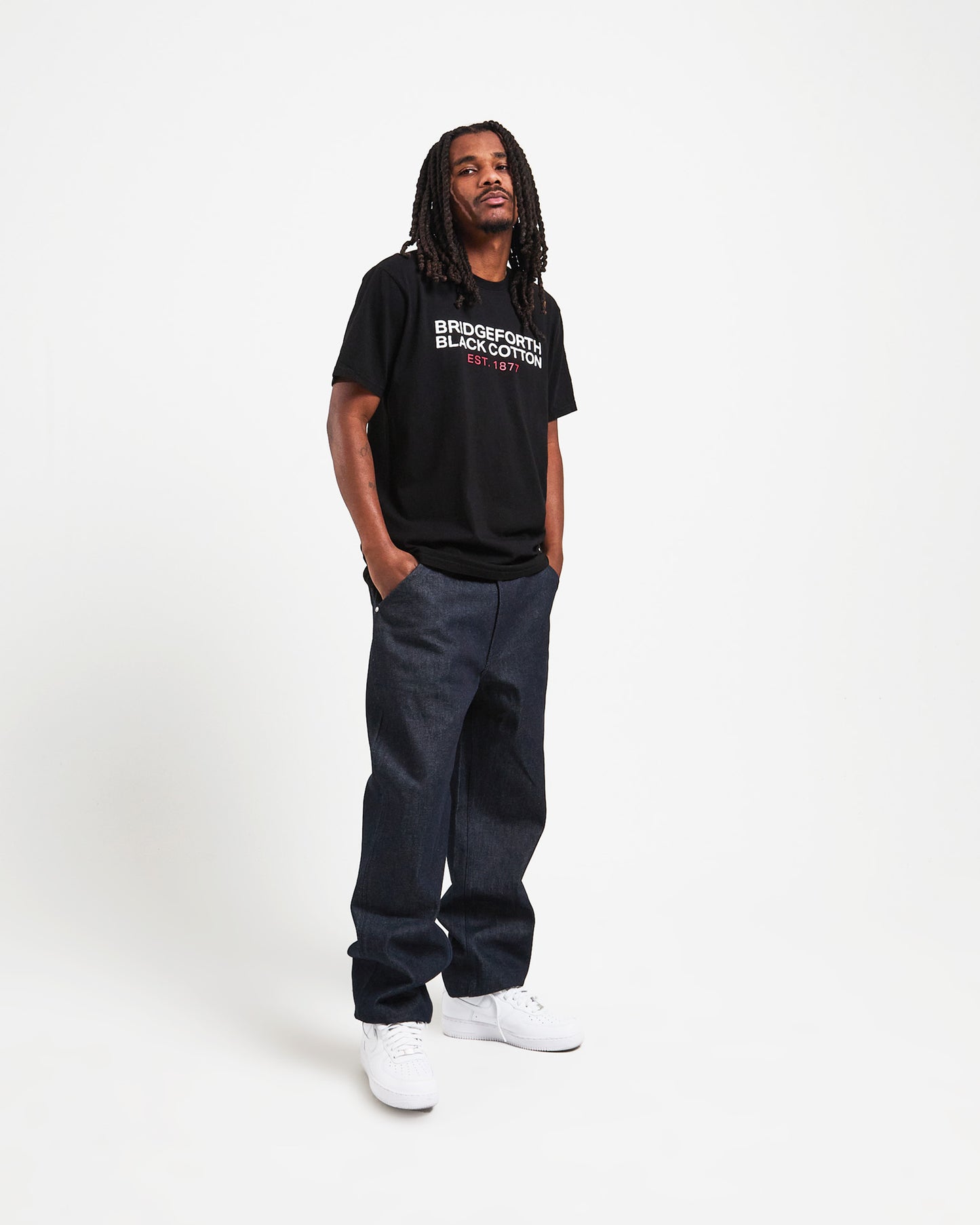 PLAID B EMBLEM SS TEE