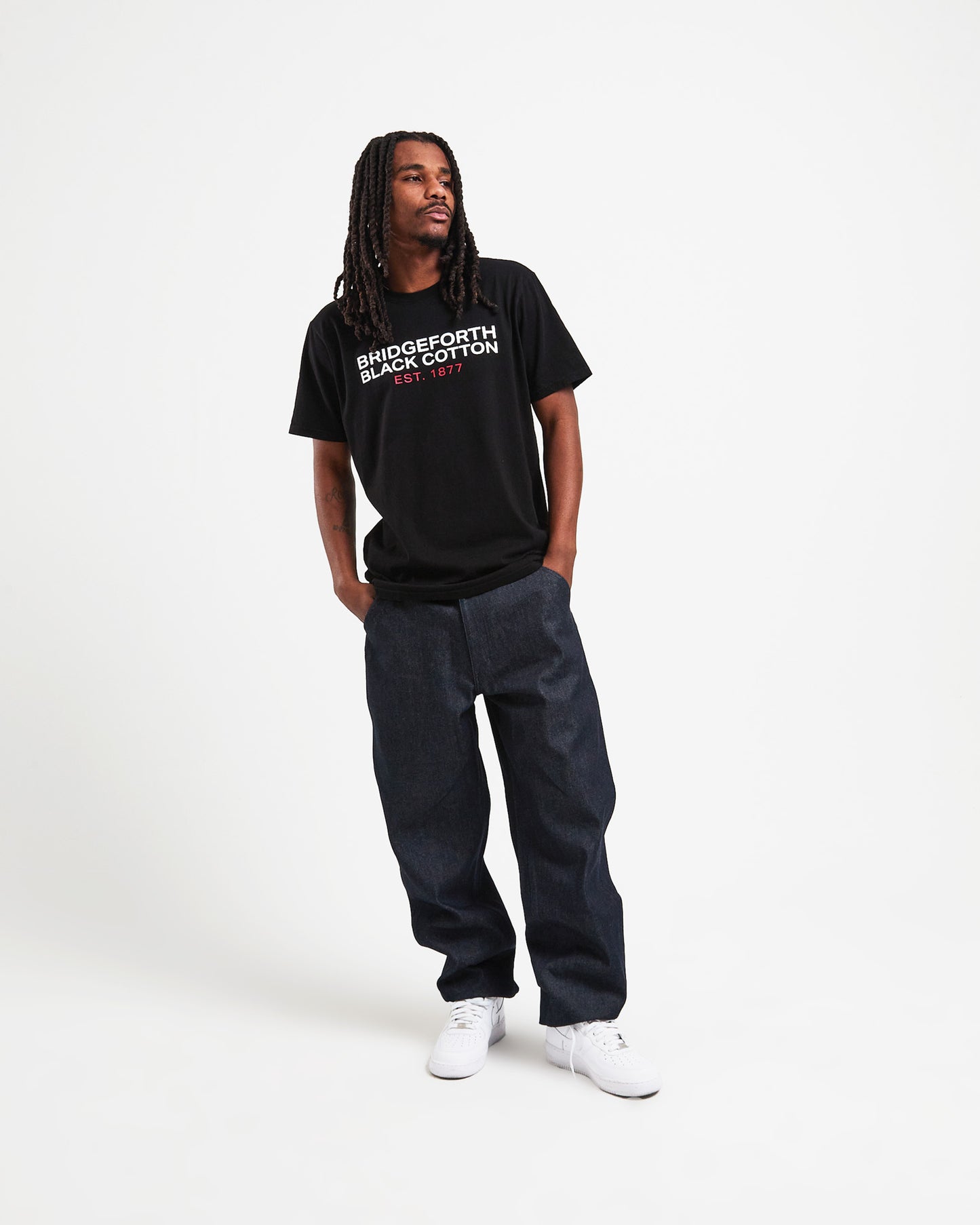 PLAID B EMBLEM SS TEE