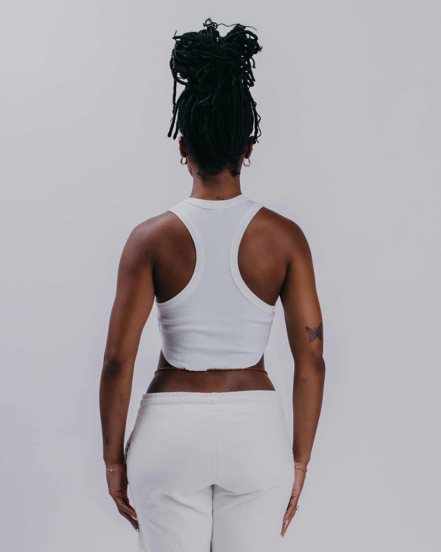 WOMENS SCALLOP TANK - BLANC DE BLANK