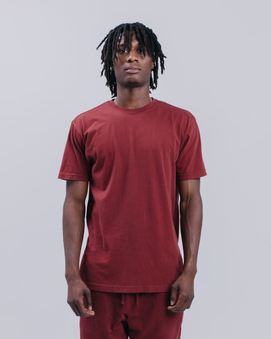 BASIC S/S TEE - BURGUNDY