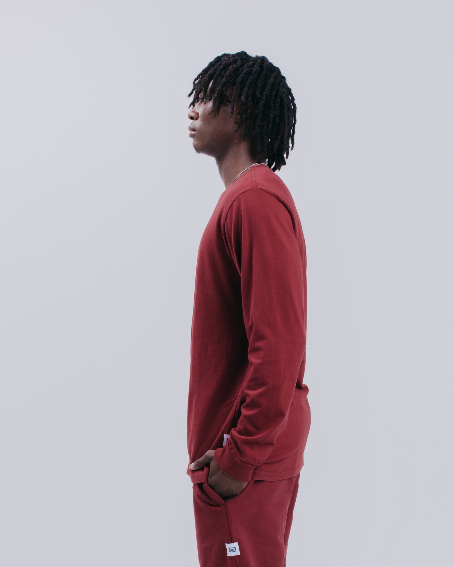 PREMIUM L/S TEE - BURGUNDY