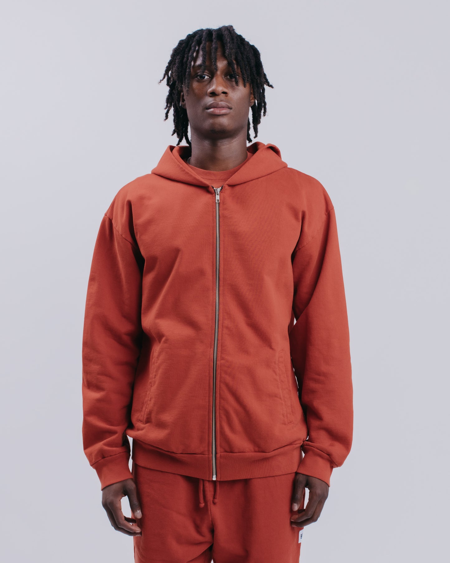 ZIP HOODIE - RUST
