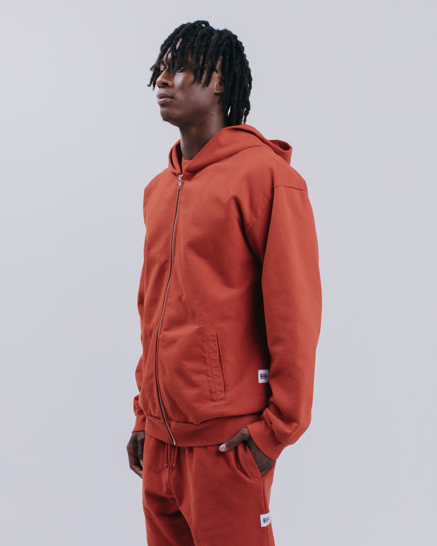 ZIP HOODIE - RUST