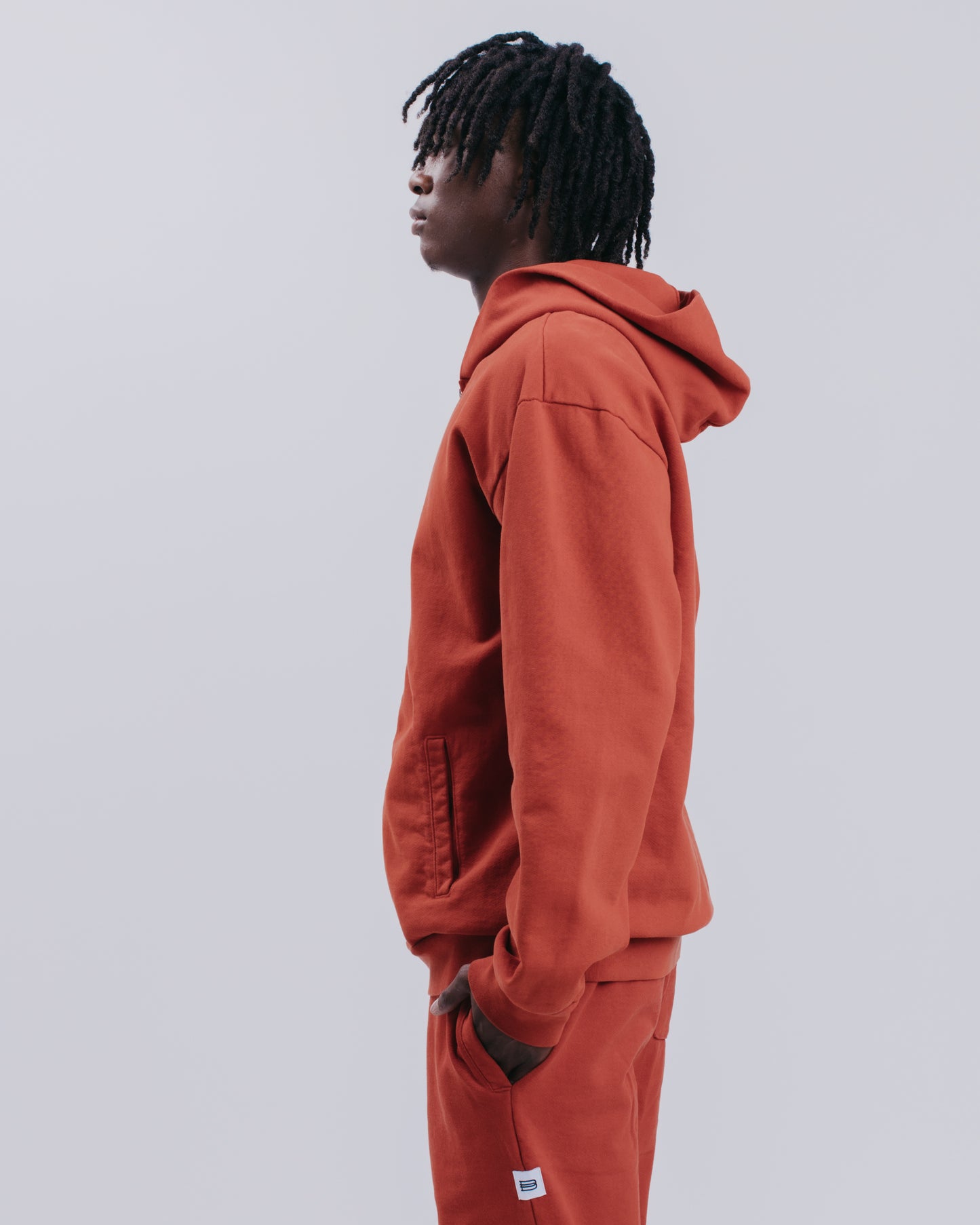 ZIP HOODIE - RUST
