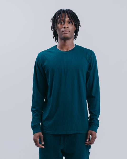 PREMIUM L/S TEE - HUNTER GREEN