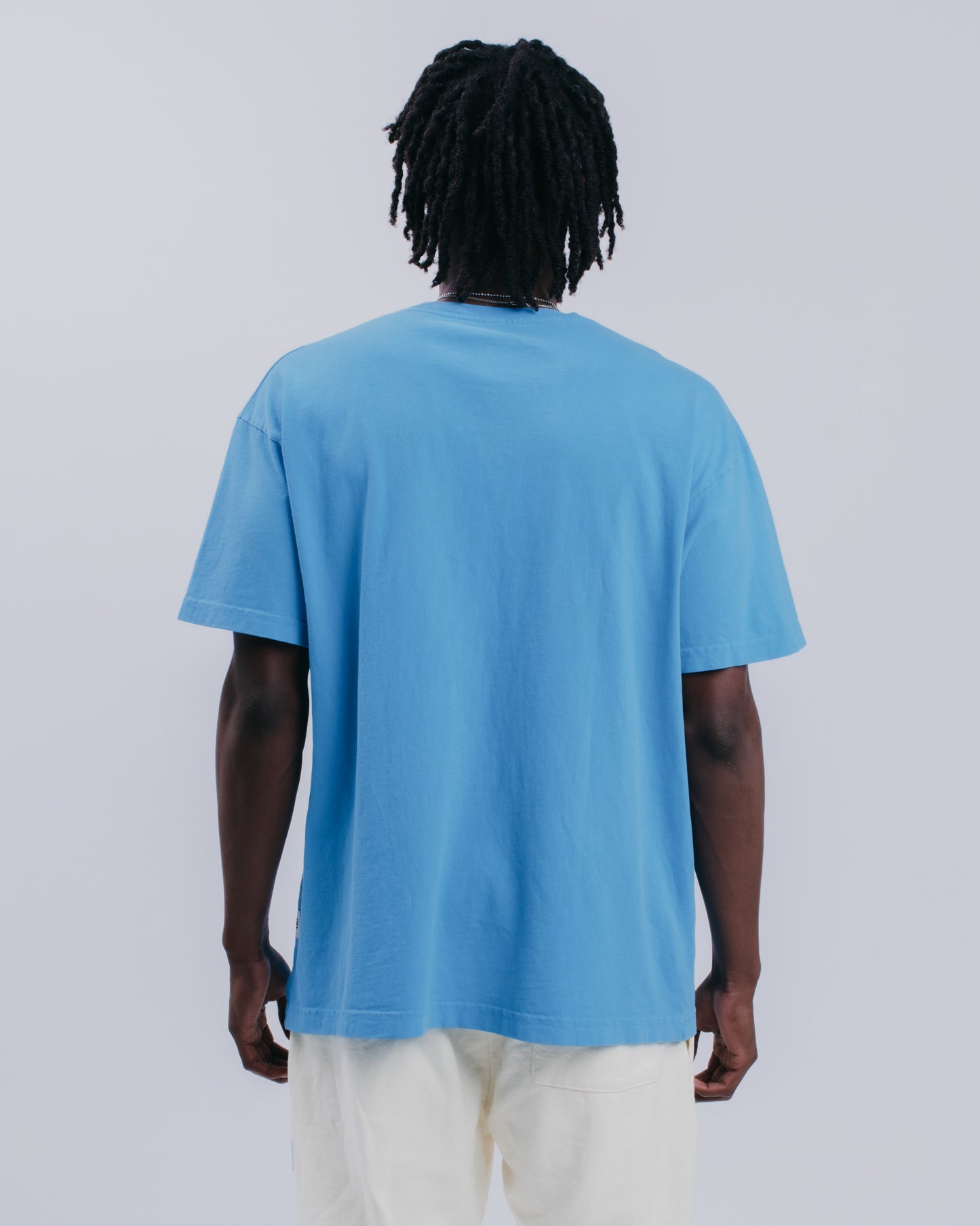 DROP SHOULDER S/S TEE - MEDIUM BLUE