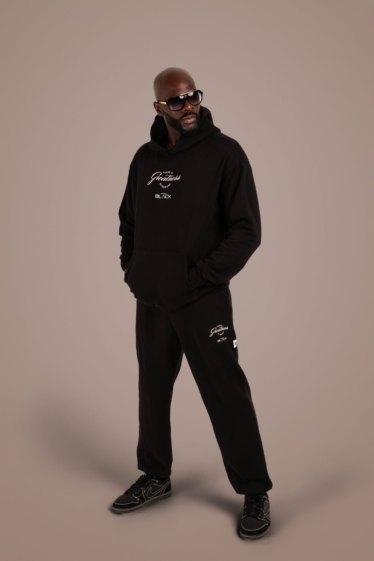 ACTIVELY BLACK COTTON GREATNESS PANTS