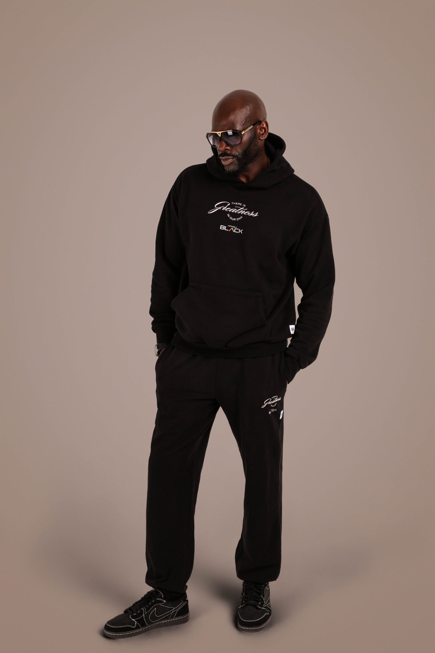 ACTIVELY BLACK COTTON GREATNESS PANTS
