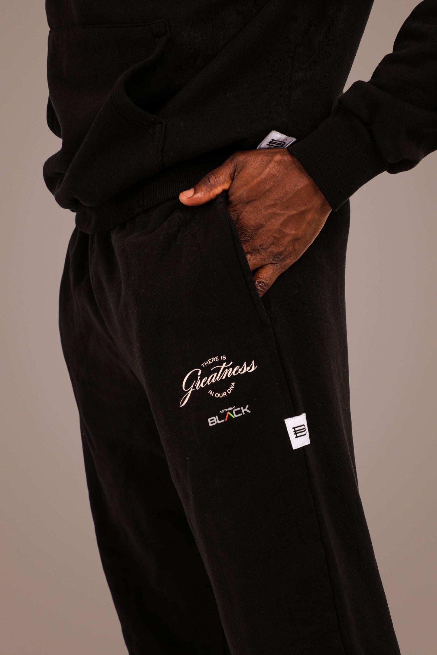 ACTIVELY BLACK COTTON GREATNESS PANTS