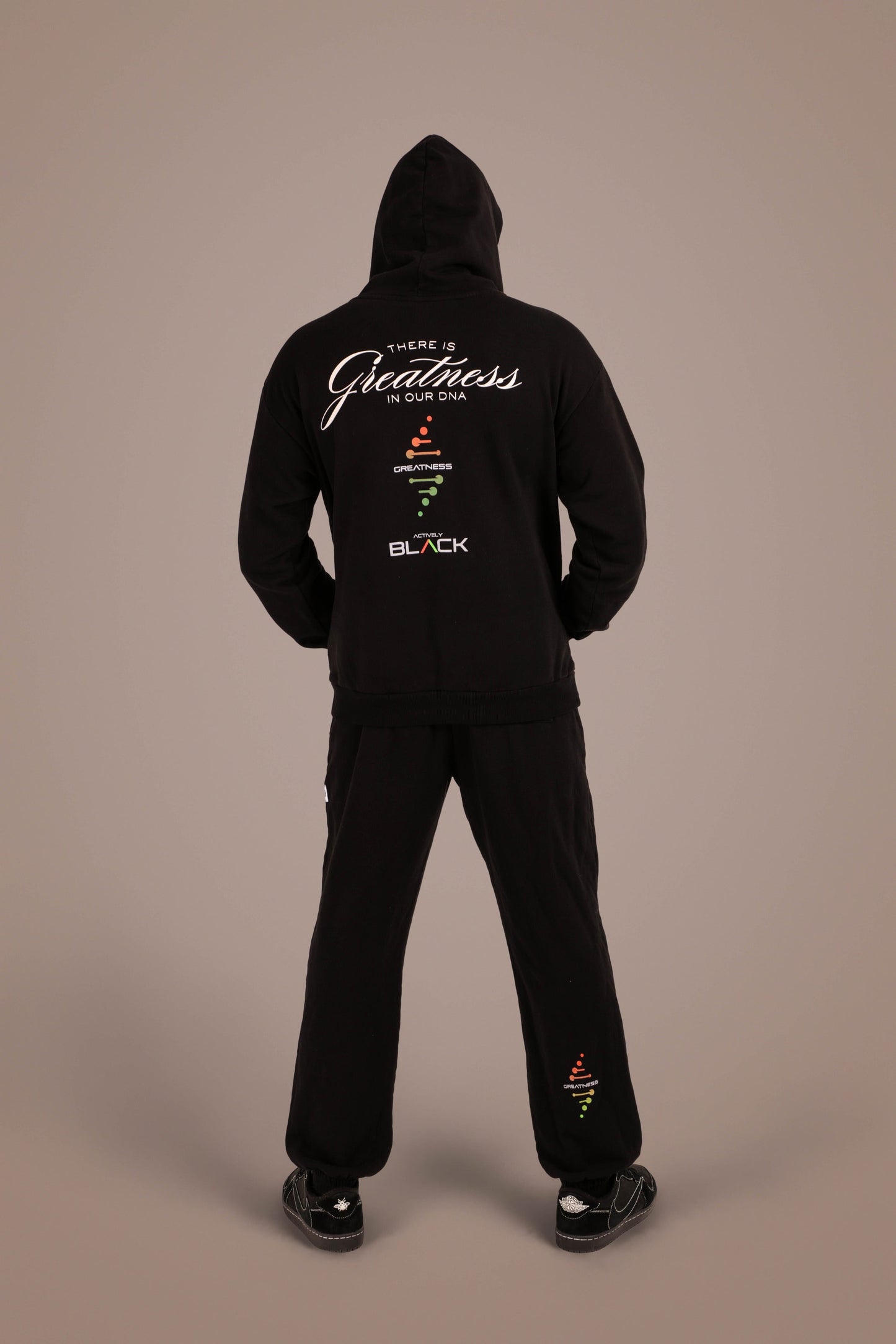 ACTIVELY BLACK COTTON GREATNESS HOODIE