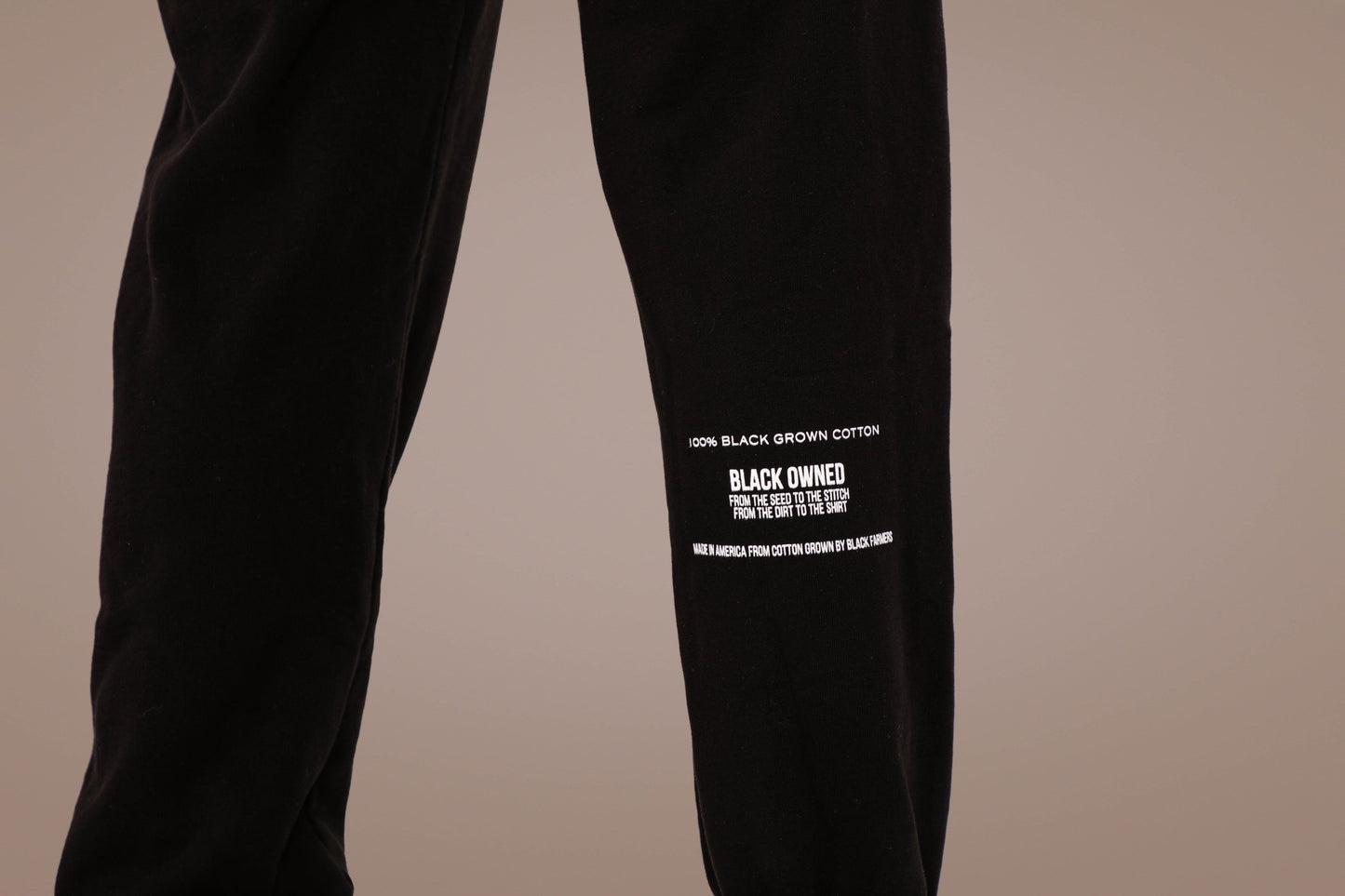 ACTIVELY BLACK COTTON LOGO PANTS