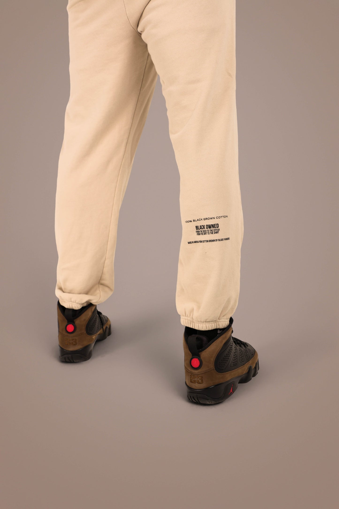 ACTIVELY BLACK COTTON LOGO PANTS