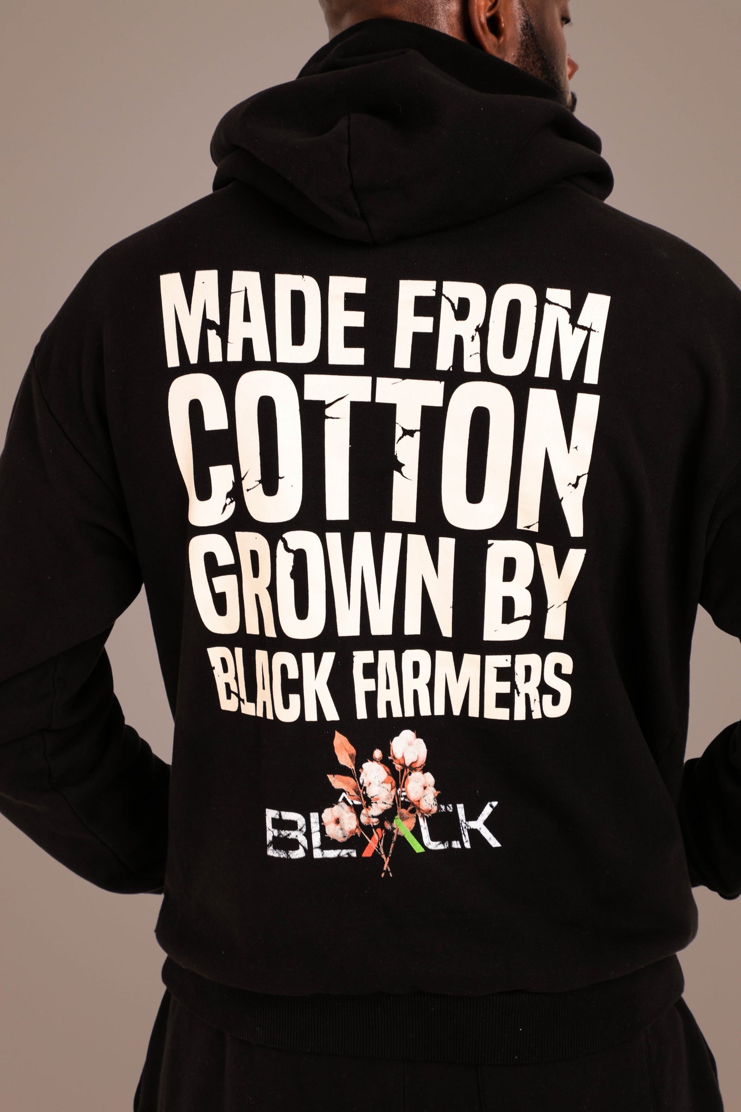 ACTIVELY BLACK COTTON MADE HOODIE
