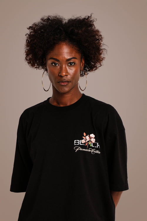 ACTIVELY BLACK COTTON LOGO SHIRT