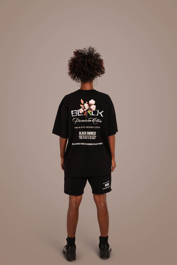 ACTIVELY BLACK COTTON LOGO SHIRT