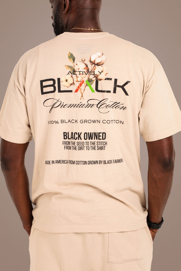 ACTIVELY BLACK COTTON LOGO SHIRT