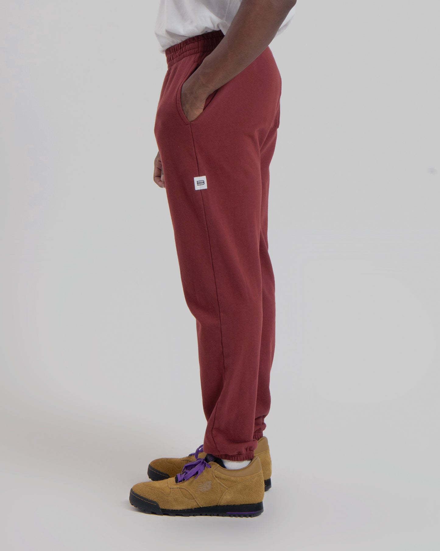 MENS LW FLEECE PANTS - MARSALA