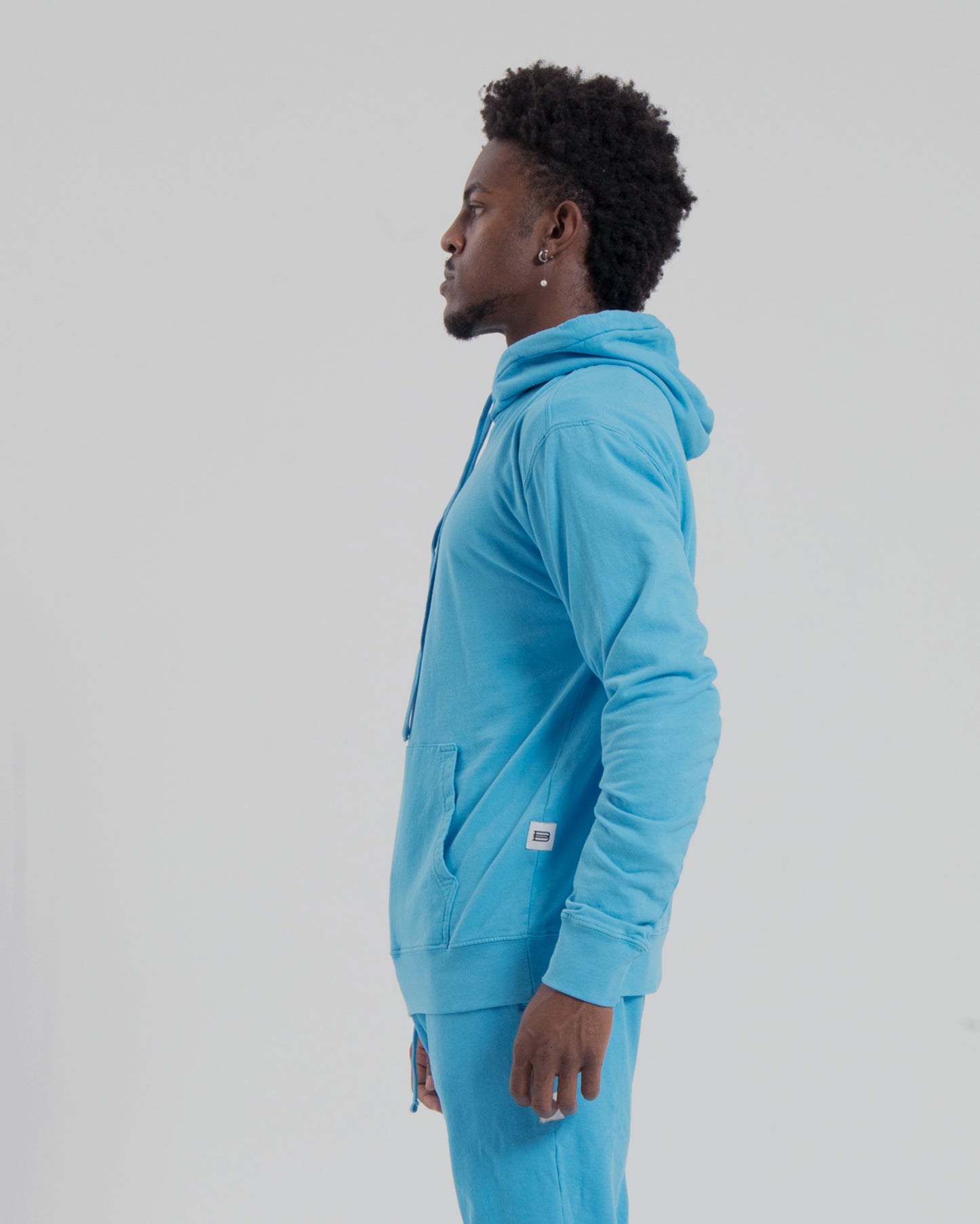 BASIC HOODIE - MEDIUM BLUE