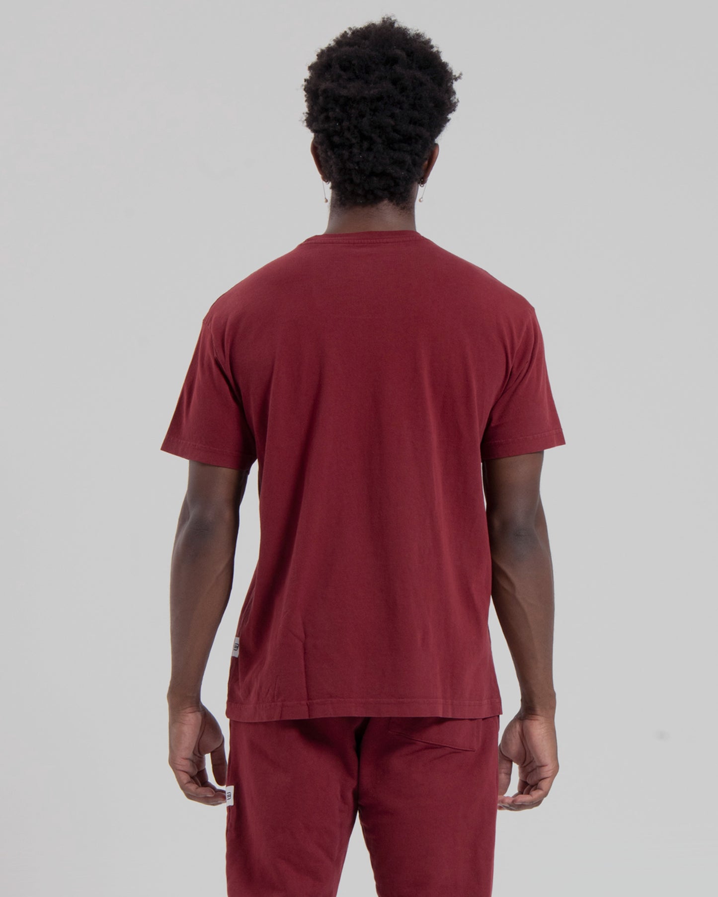 DROP SHOULDER S/S TEE - BURGUNDY