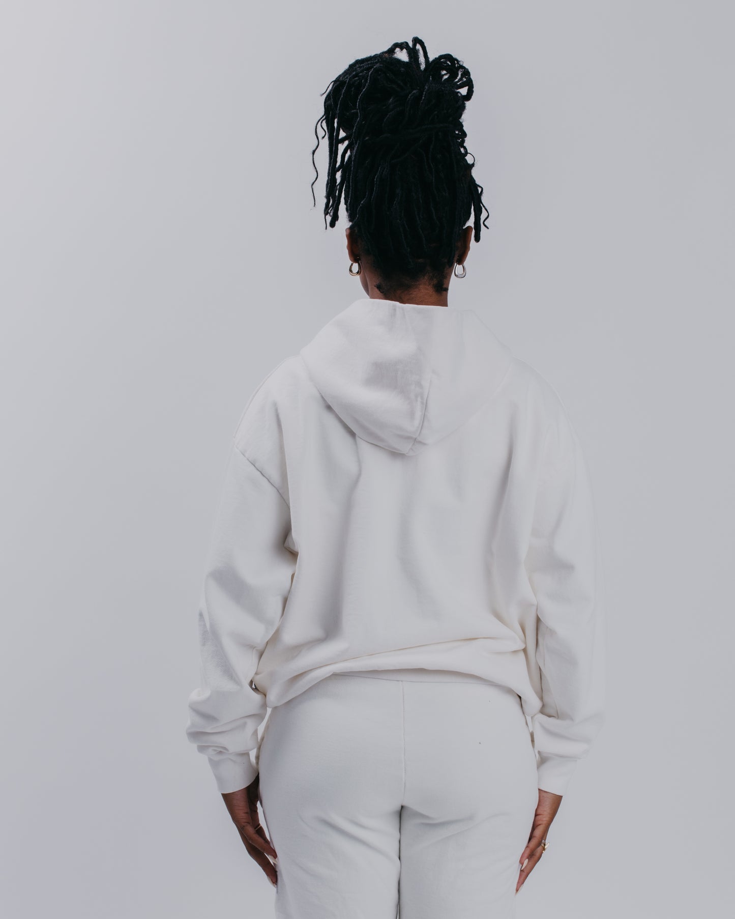 WOMENS ZIP HOODIE - BLANC DE BLANC