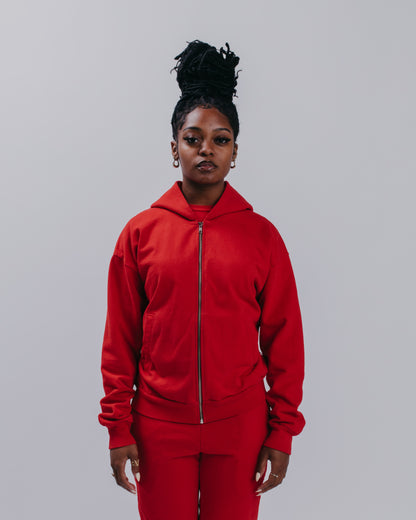 WOMENS ZIP HOODIE - LYCHEE