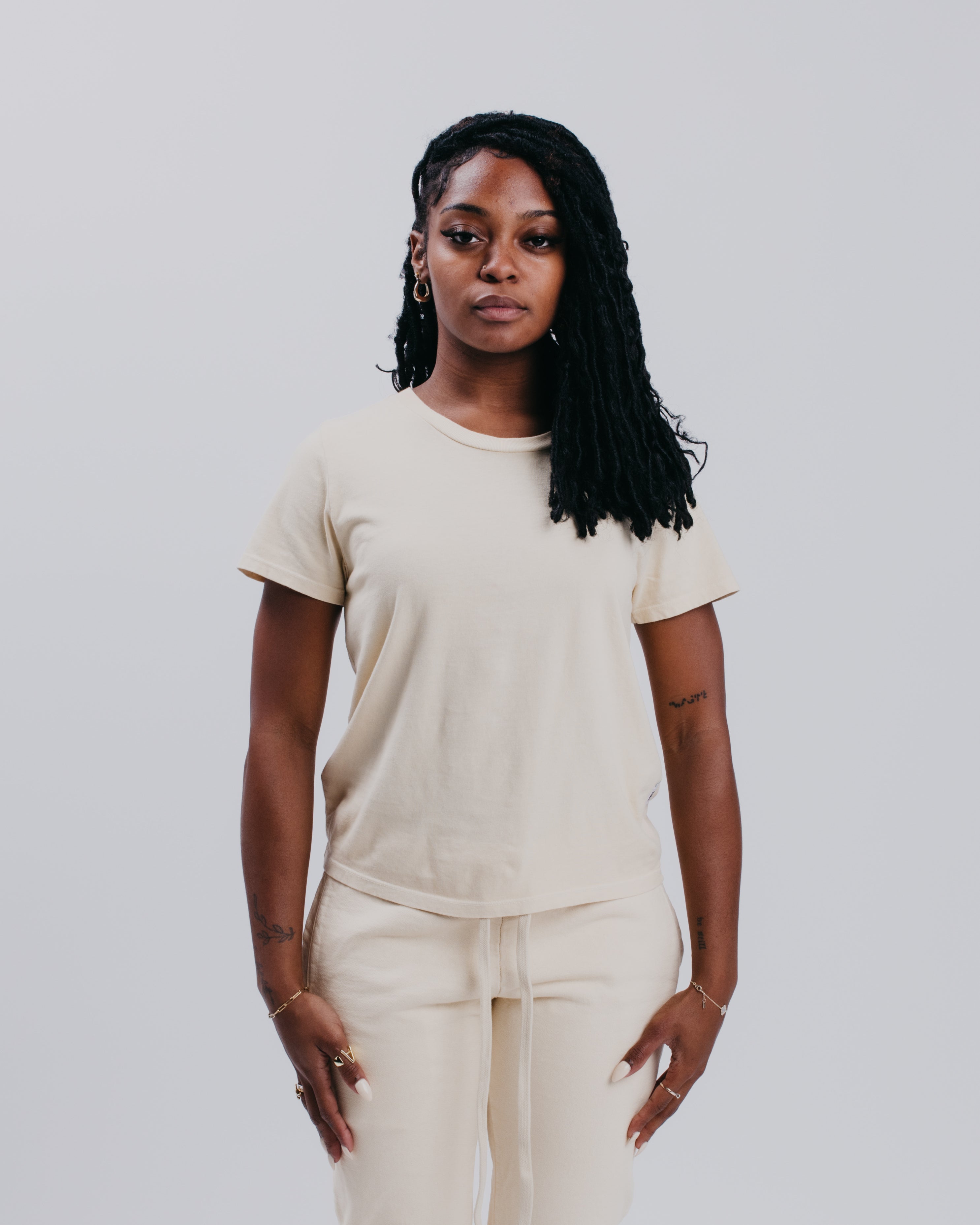 Bridgeforth Cotton WOMENS STANDARD S/S TEE - ITALIAN STRAW – Bridgeforth Cotton
