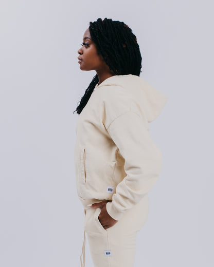 WOMENS ZIP HOODIE - ITALIAN STRRAW