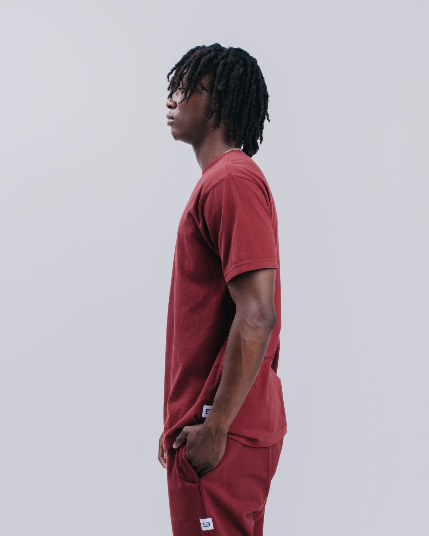 BASIC S/S TEE - BURGUNDY