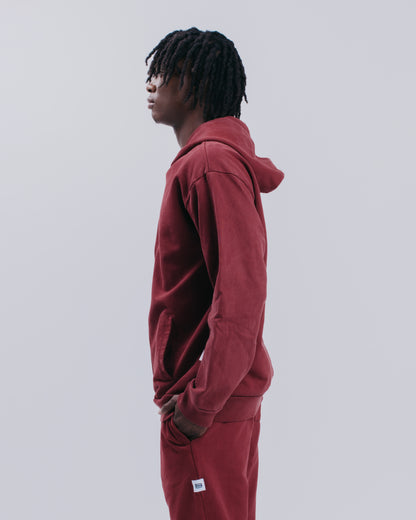 ZIP HOODIE - BURGUNDY