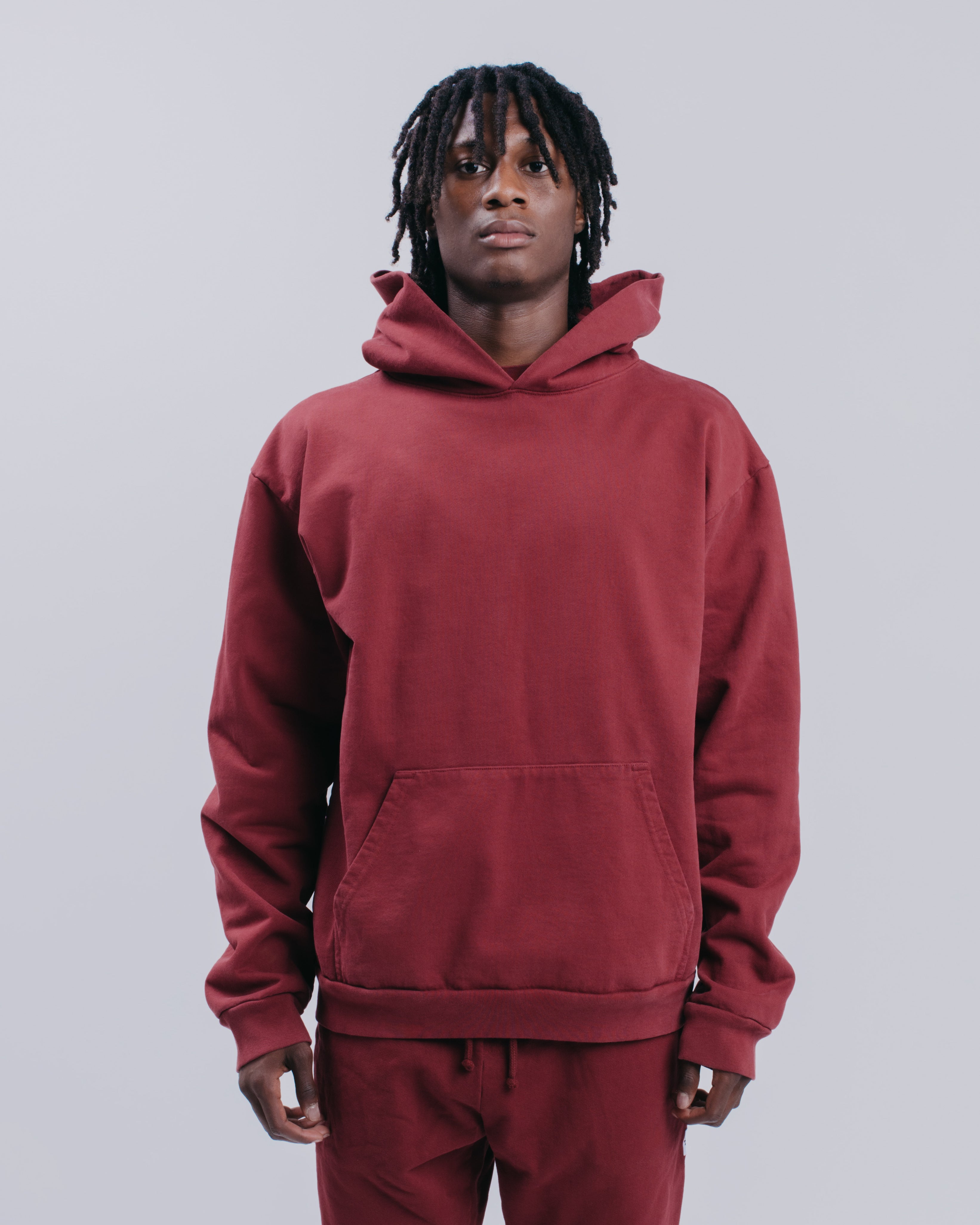 HEAVYWEIGHT HOODIE - BURGUNDY – Bridgeforth Cotton
