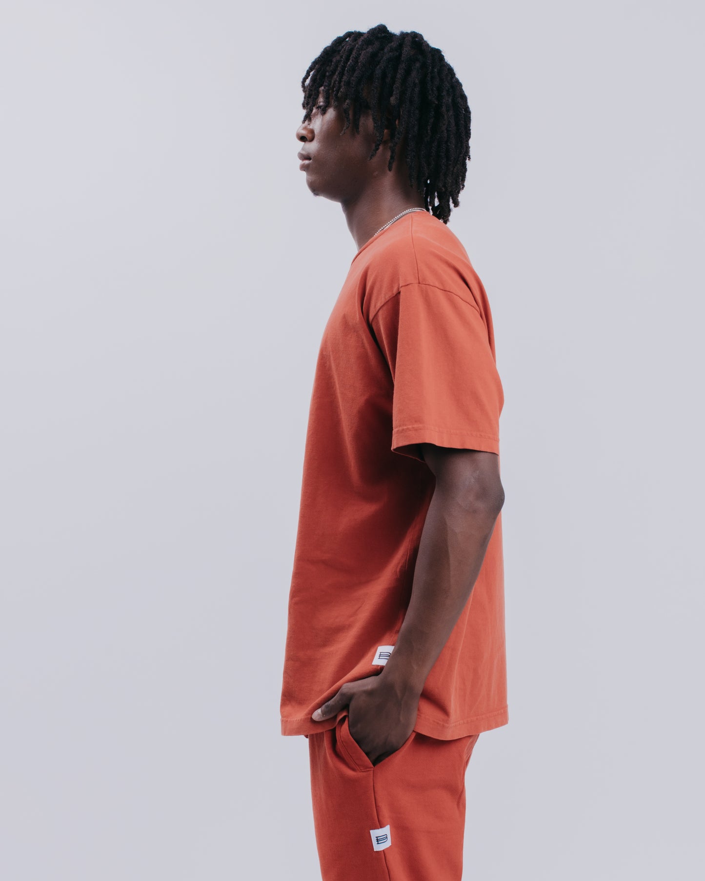 DROP SHOULDER S/S TEE - RUST