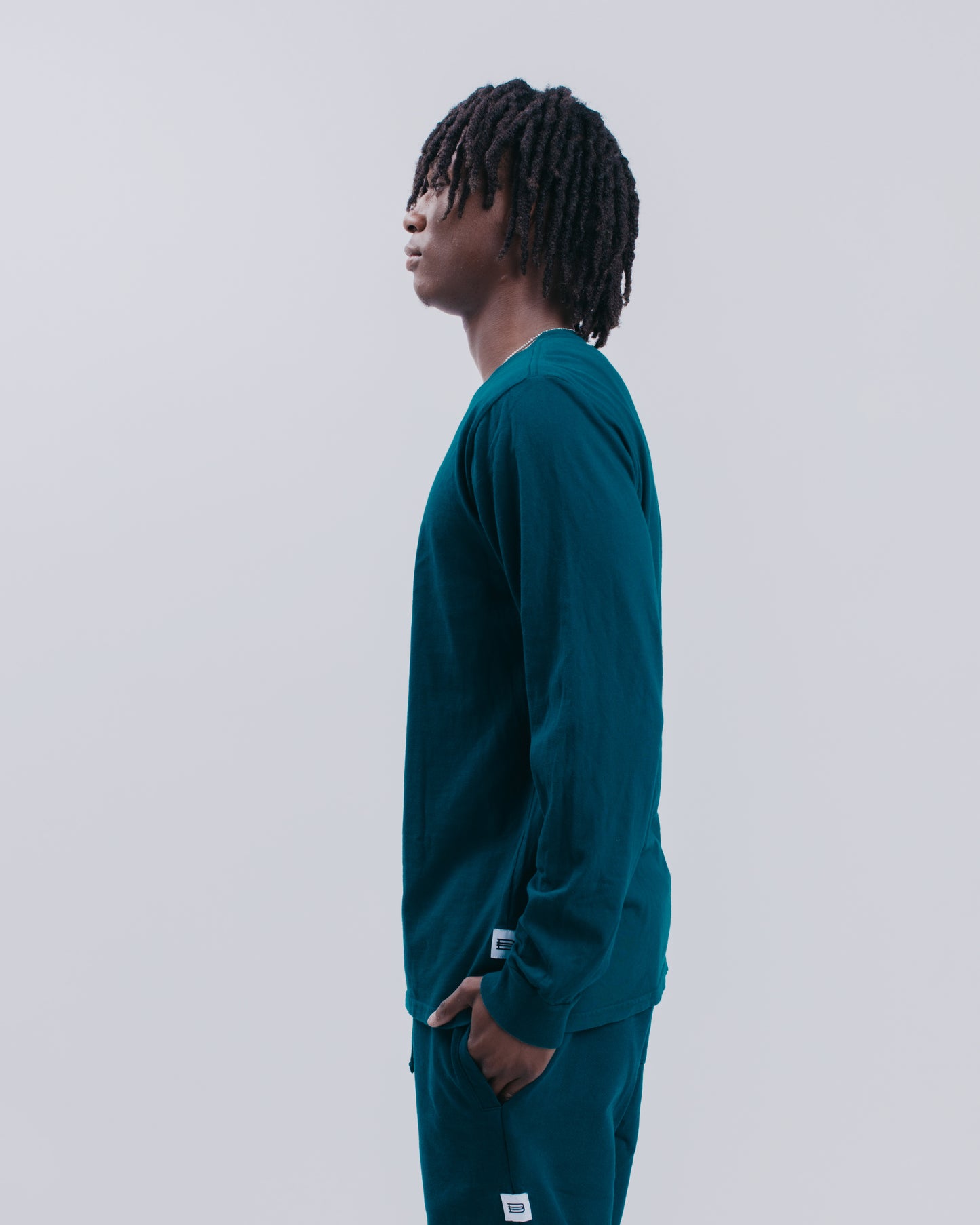 PREMIUM L/S TEE - HUNTER GREEN