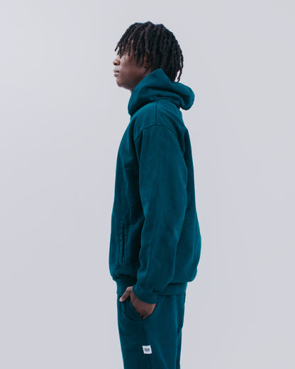 ZIP HOODIE - HUNTER GREEN