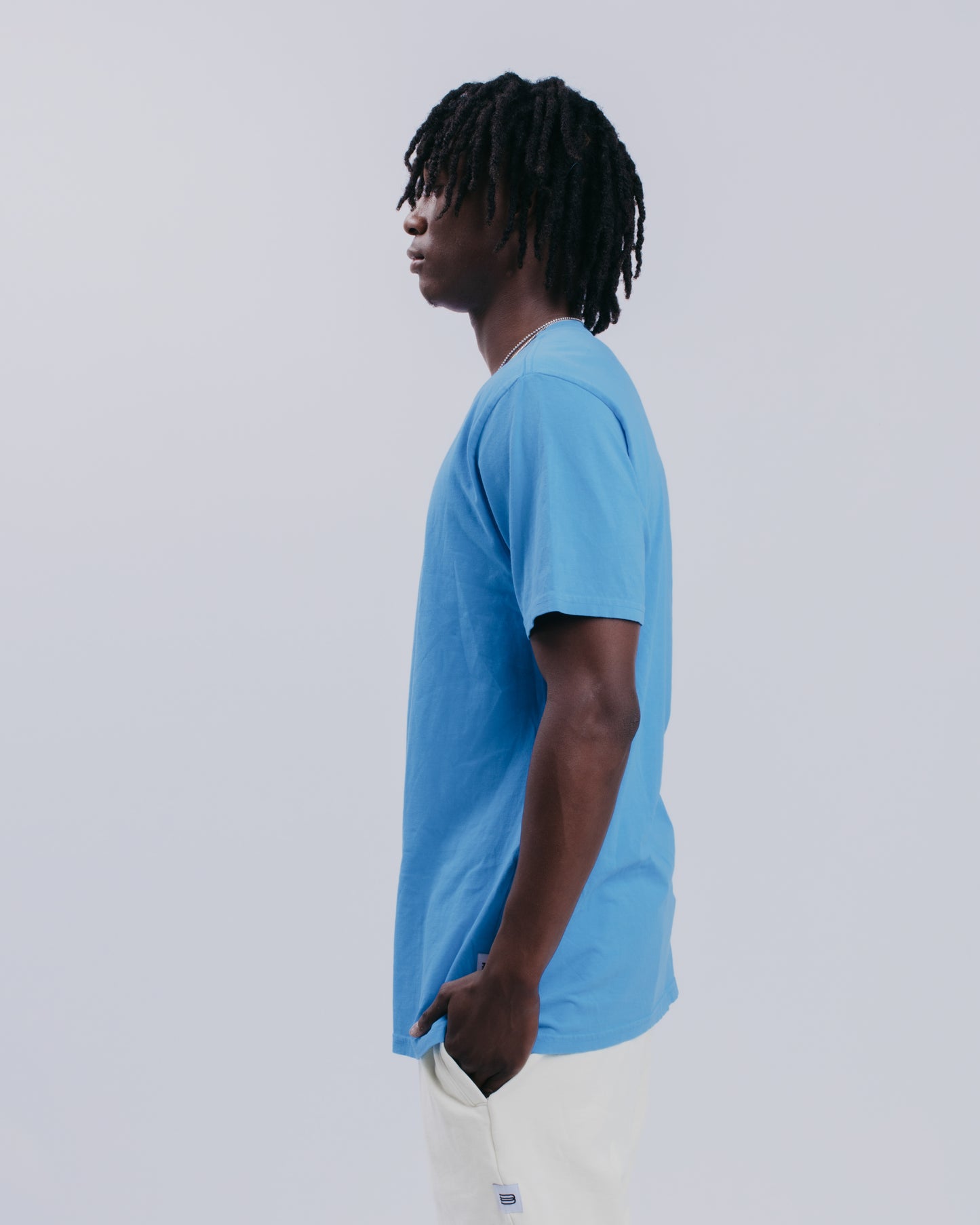 BASIC S/S TEE - MEDIUM BLUE