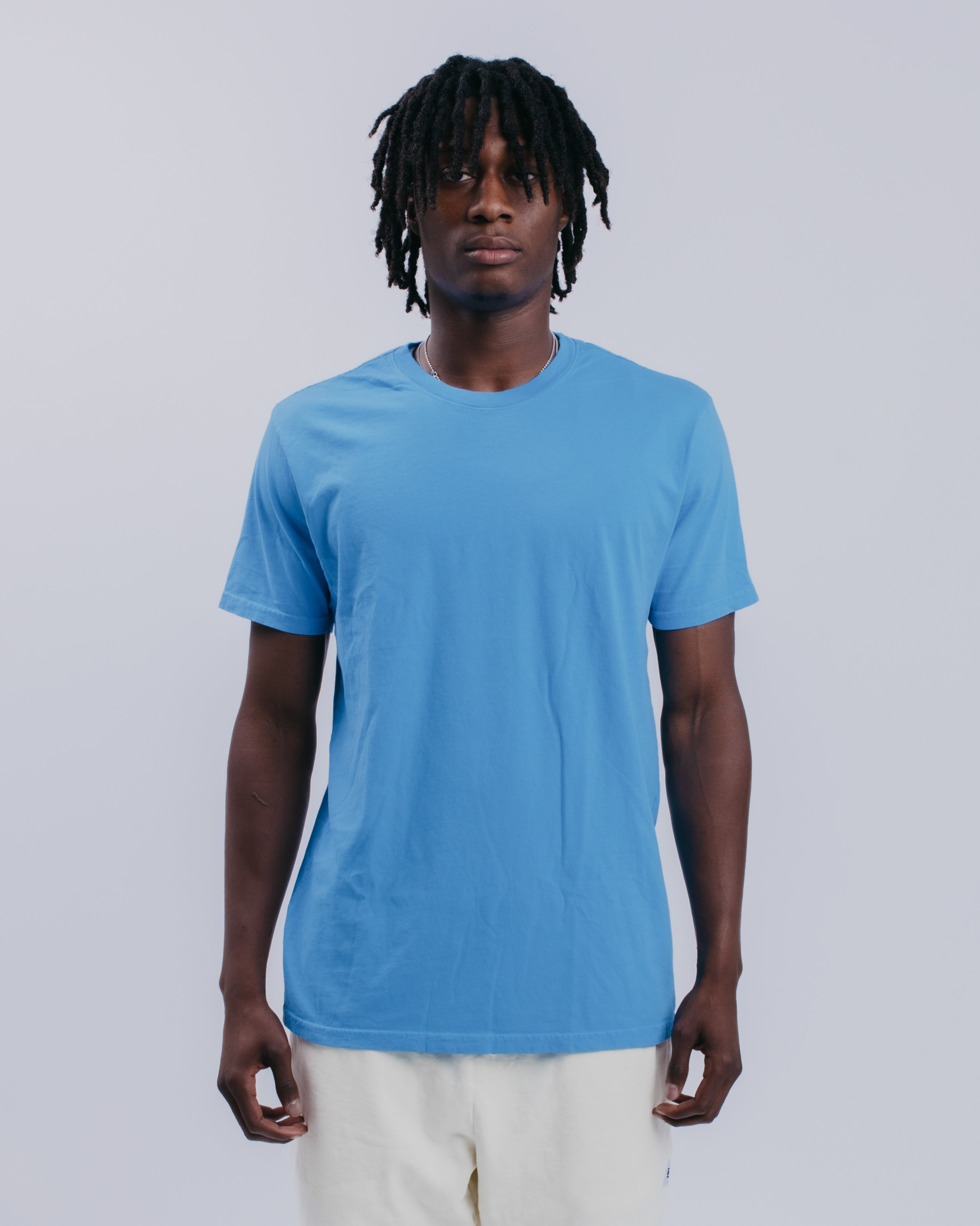 Bridgeforth Cotton PREMIUM S/S TEE - MEDIUM BLUE – Bridgeforth Cotton