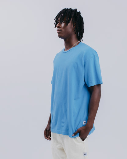 DROP SHOULDER S/S TEE - MEDIUM BLUE