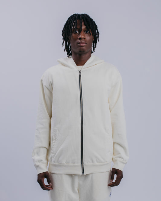 ZIP HOODIE - NATURAL