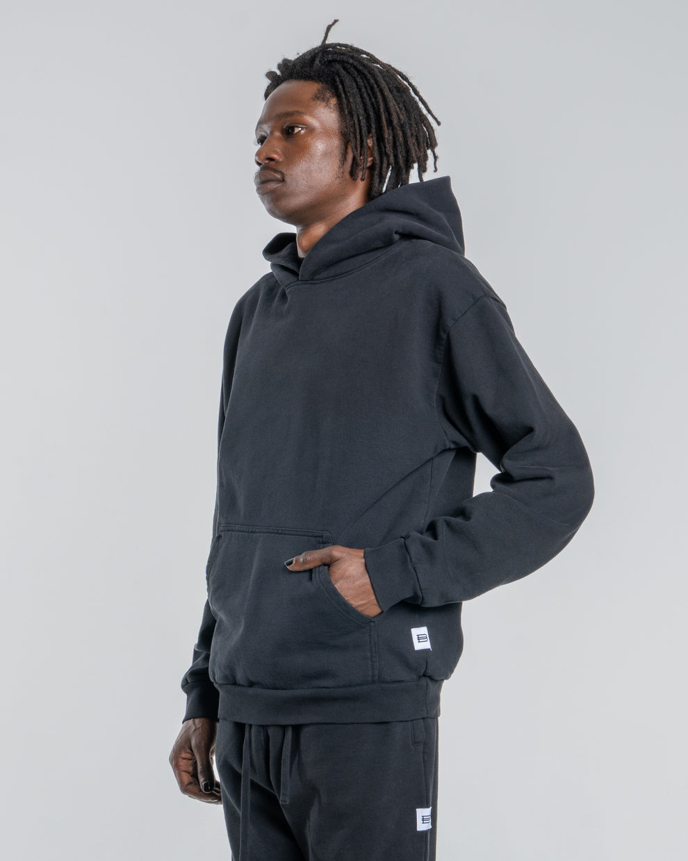 BILLY HEAVYWEIGHT HOOD - JET BLACK – Bridgeforth Cotton