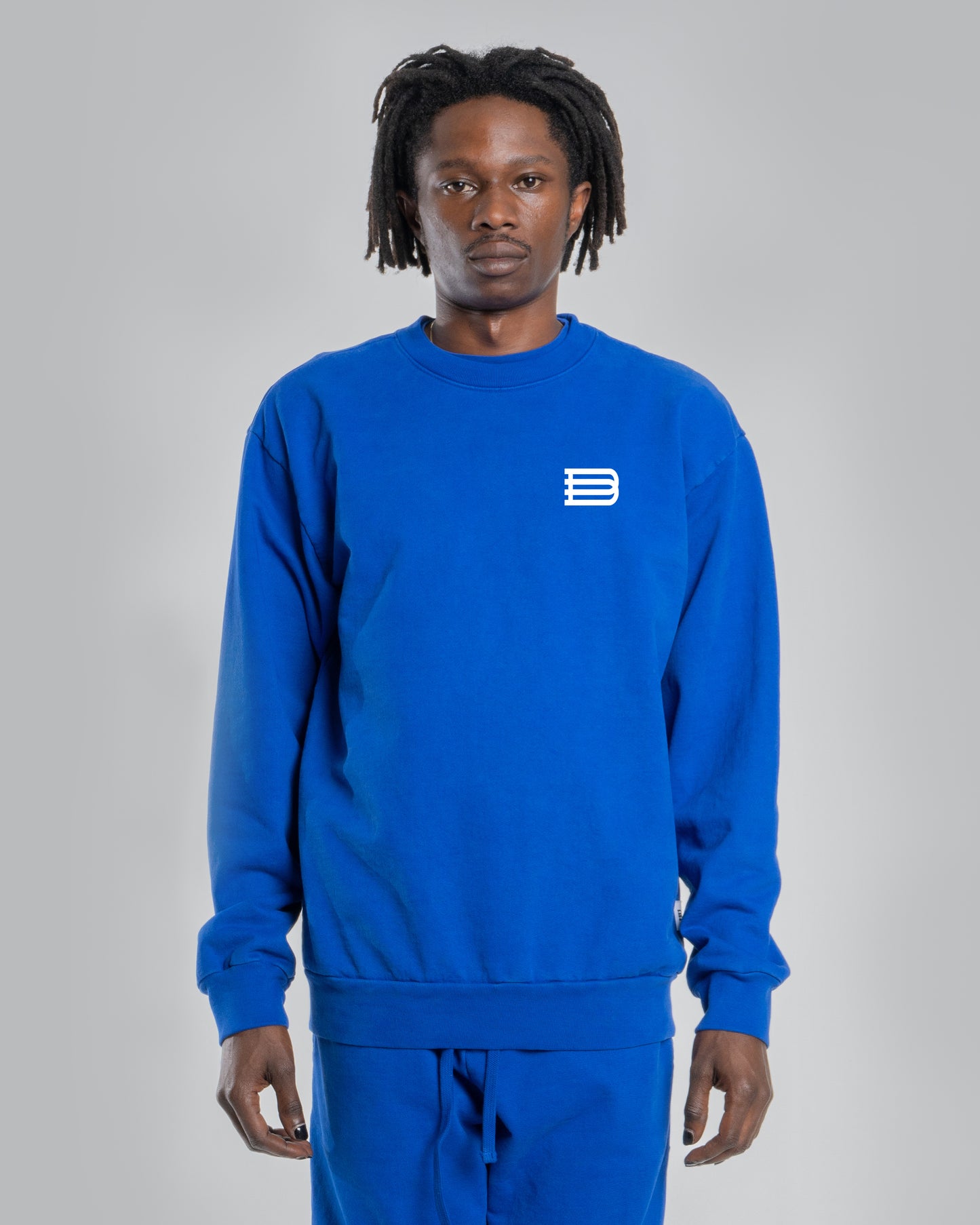 BRIDGEFORTH DOUBLE B SWEATER - GUNTERVILLE BLUE