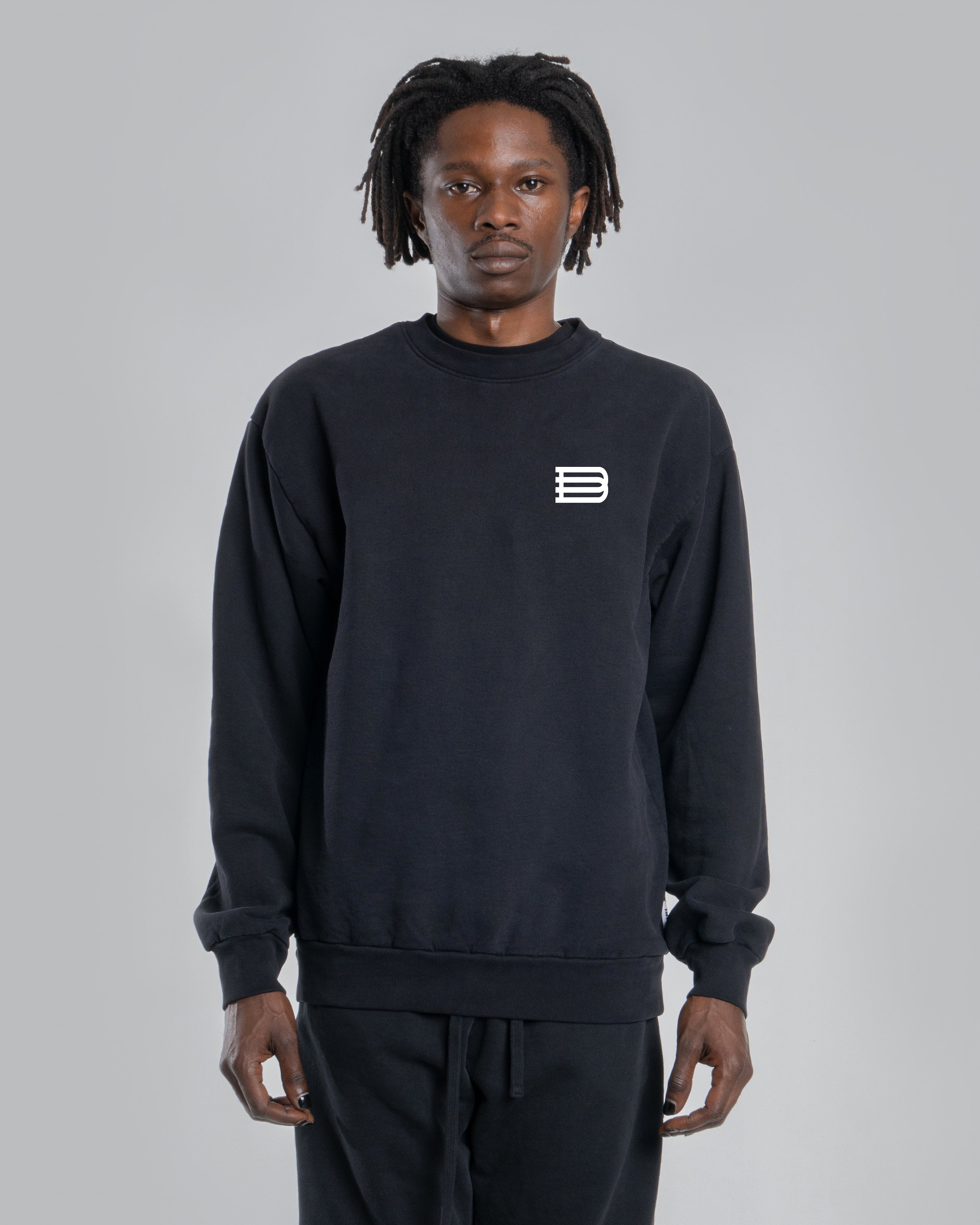 BRIDGEFORTH DOUBLE B SWEATER - JET BLACK