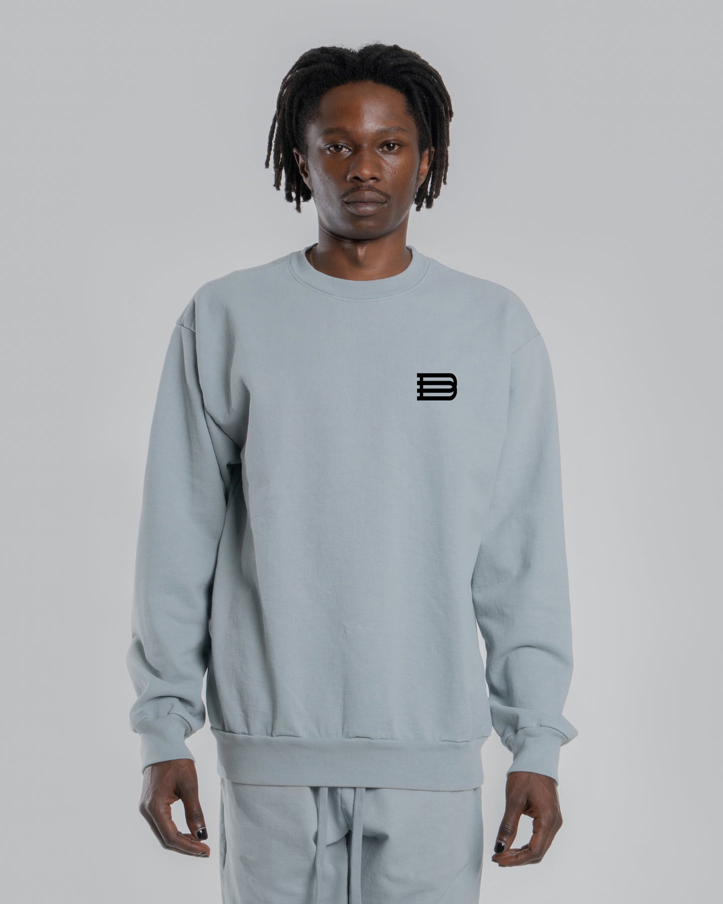 BRIDGEFORTH DOUBLE B SWEATER - LIGHT GREY