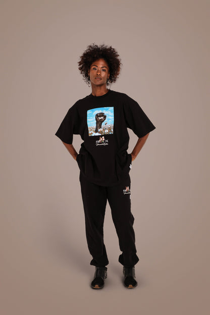 ACTIVELY BLACK COTTON RECLAIM SHIRT