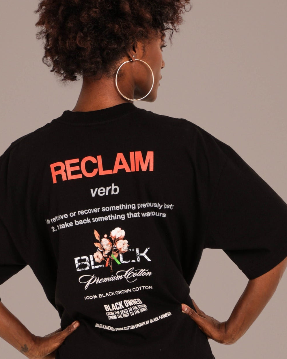 ACTIVELY BLACK COTTON RECLAIM SHIRT