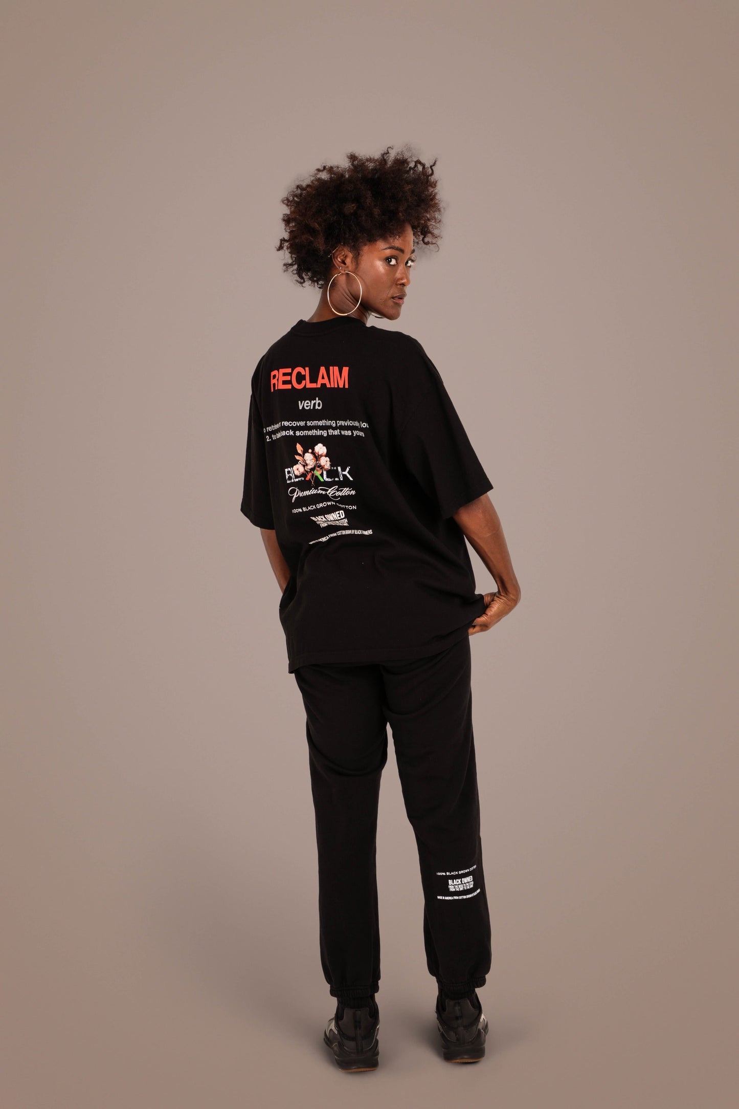 ACTIVELY BLACK COTTON RECLAIM SHIRT