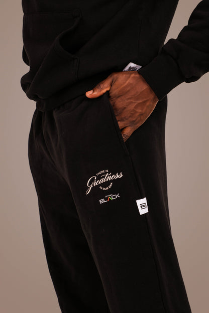 ACTIVELY BLACK COTTON GREATNESS PANTS