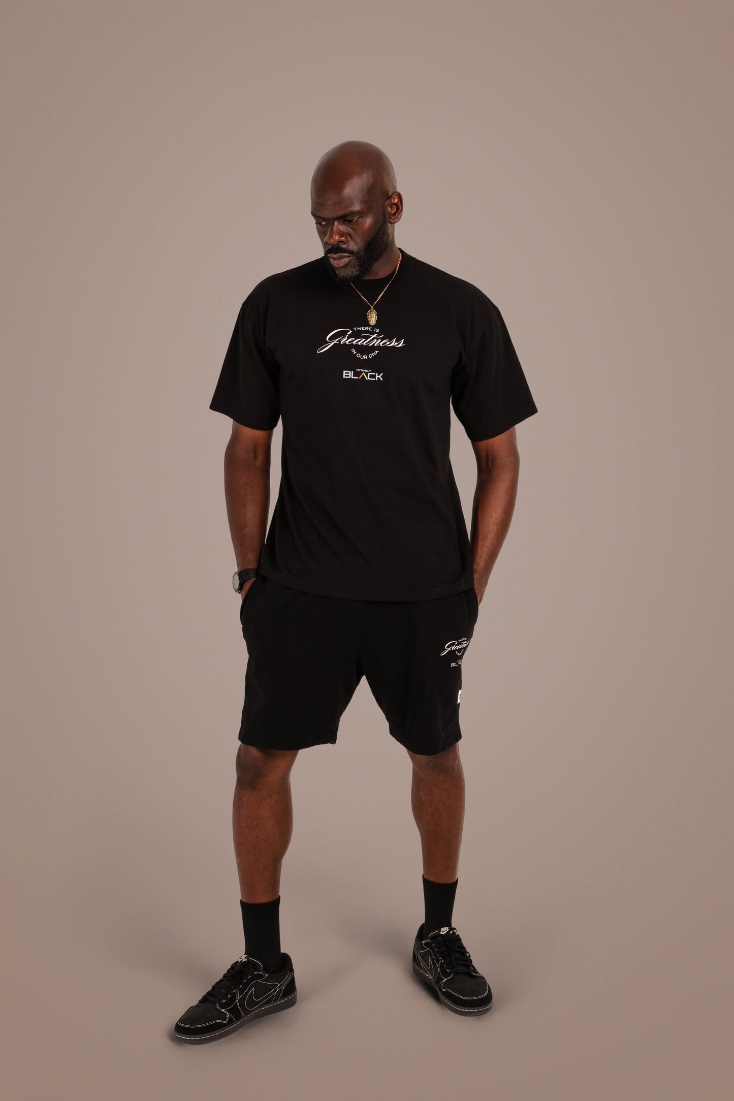 ACTIVELY BLACK COTTON GREATNESS SHIRT