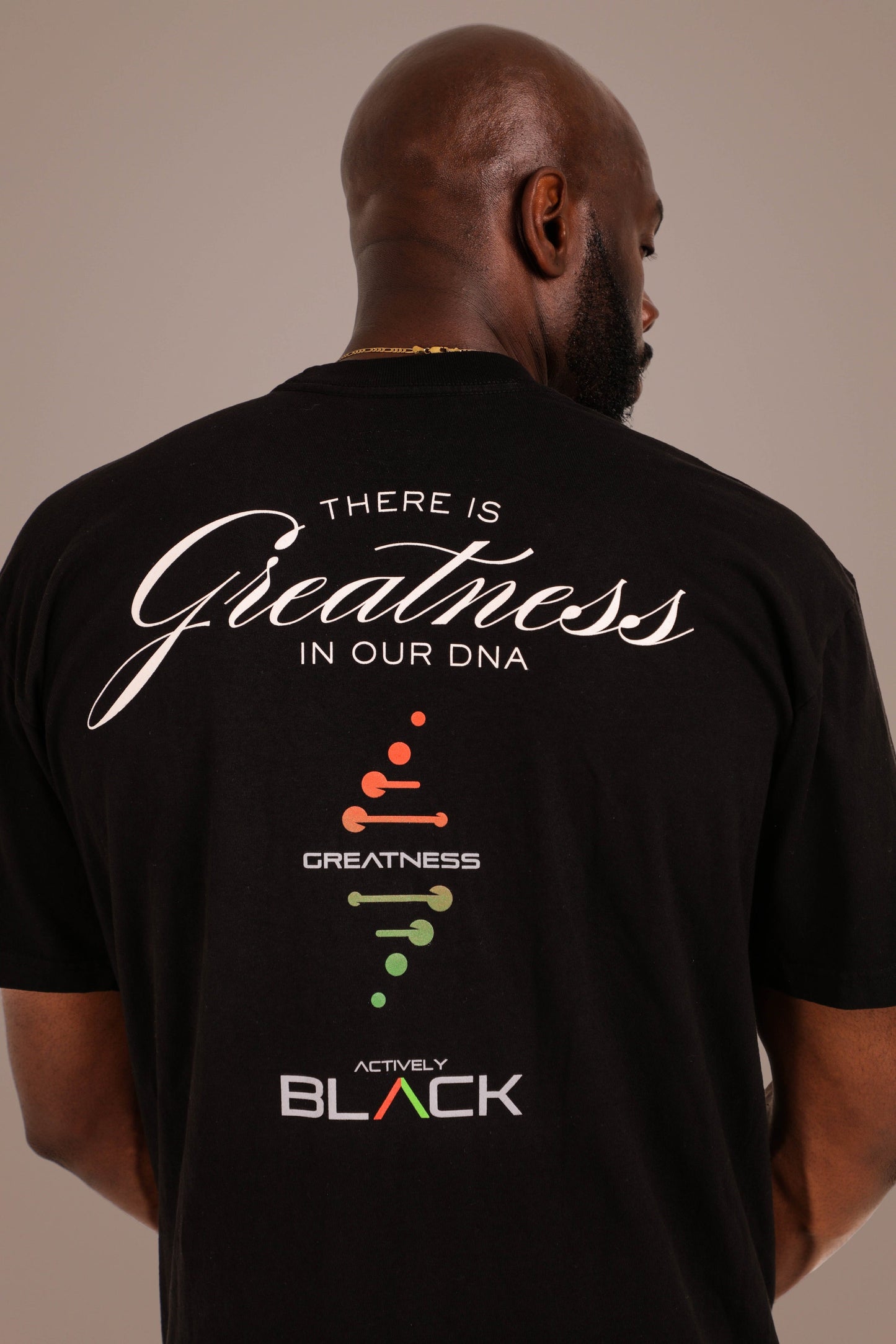ACTIVELY BLACK COTTON GREATNESS SHIRT