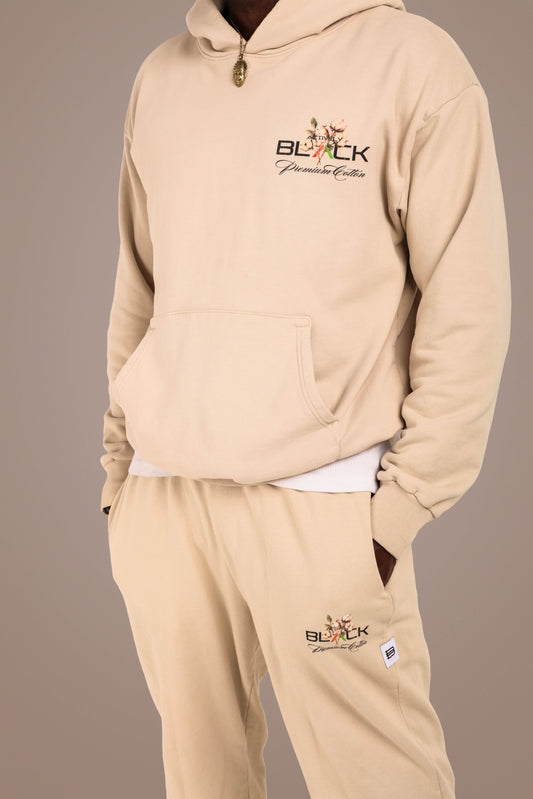 ACTIVELY BLACK COTTON LOGO PANTS